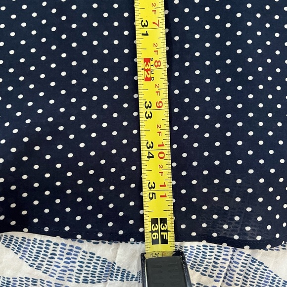 👗The Limited navy blue white white polka-dot knee length dress w/ flare,… - Picture 8 of 10